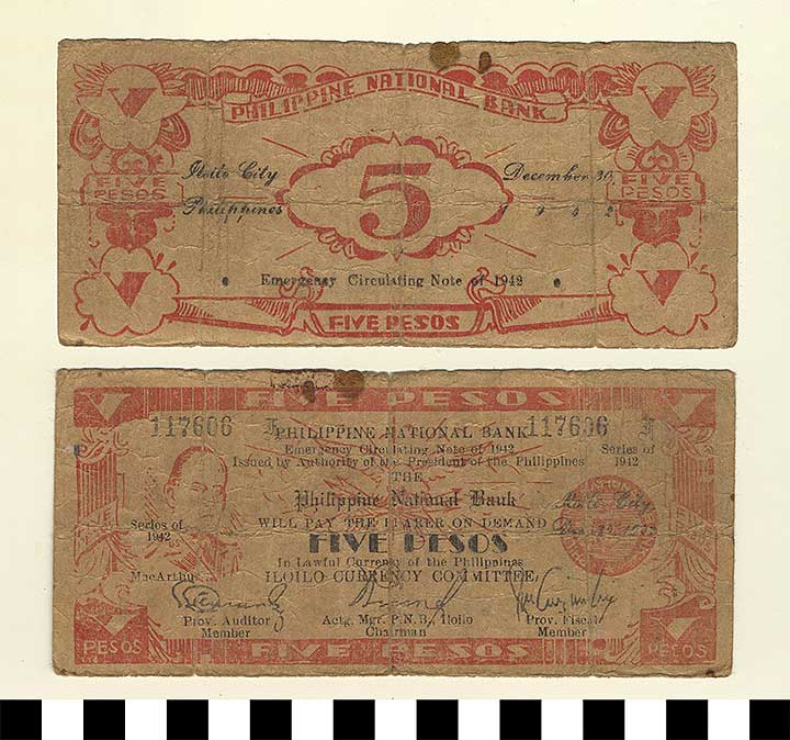 Thumbnail of Philippine Commonwealth Government Iloilo Emergency Circulating Bank Note: 5 Pesos (1992.23.1787)
