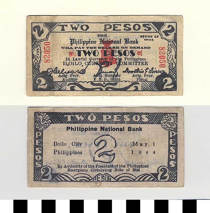 Thumbnail of Philippine Commonwealth Government Province of Iloilo Emergency Circulating Bank Note: 2 Pesos (1992.23.1802)