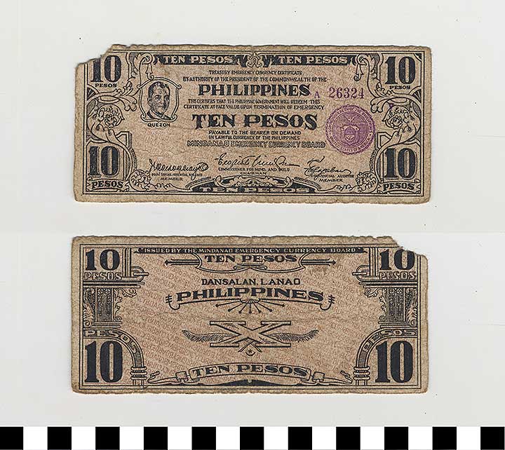 Thumbnail of Philippine Commonwealth Government Mindanao Emergency Circulating Bank Note: 10 Pesos (1992.23.1811)