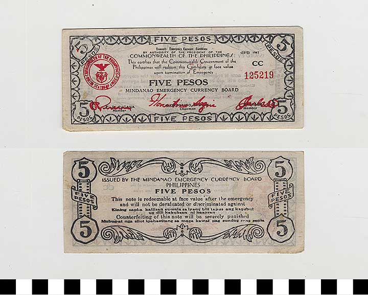 Thumbnail of Philippine Commonwealth Government Mindanao Emergency Circulating Bank Note: 20 Pesos (1992.23.1826)