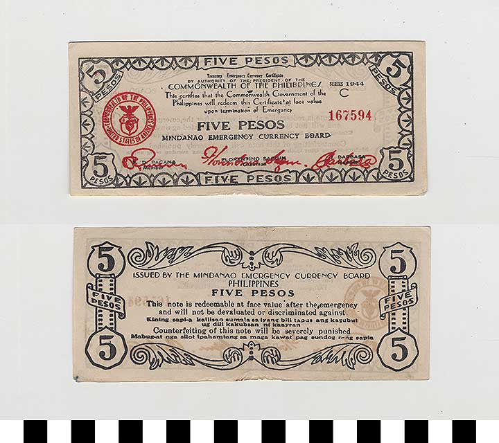 Thumbnail of Philippine Commonwealth Government Mindanao Emergency Circulating Bank Note: 20 Pesos (1992.23.1836)