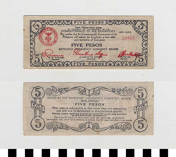 Thumbnail of Philippine Commonwealth Government Mindanao Emergency Circulating Bank Note: 20 Pesos (1992.23.1846)