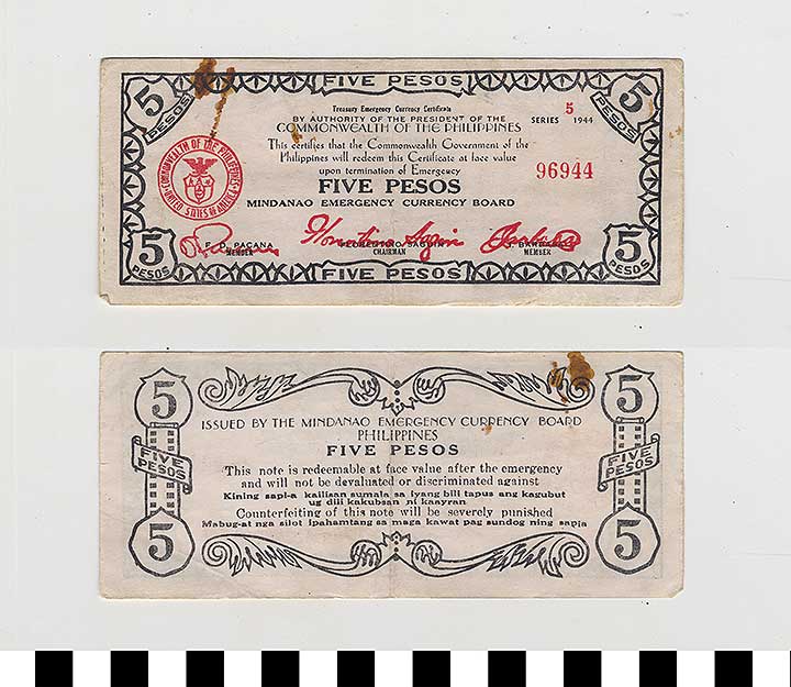 Thumbnail of Philippine Commonwealth Government Mindanao Emergency Circulating Bank Note: 20 Pesos (1992.23.1849)