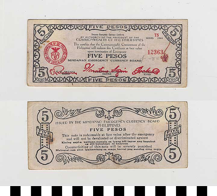 Thumbnail of Philippine Commonwealth Government Mindanao Emergency Circulating Bank Note: 20 Pesos (1992.23.1850)