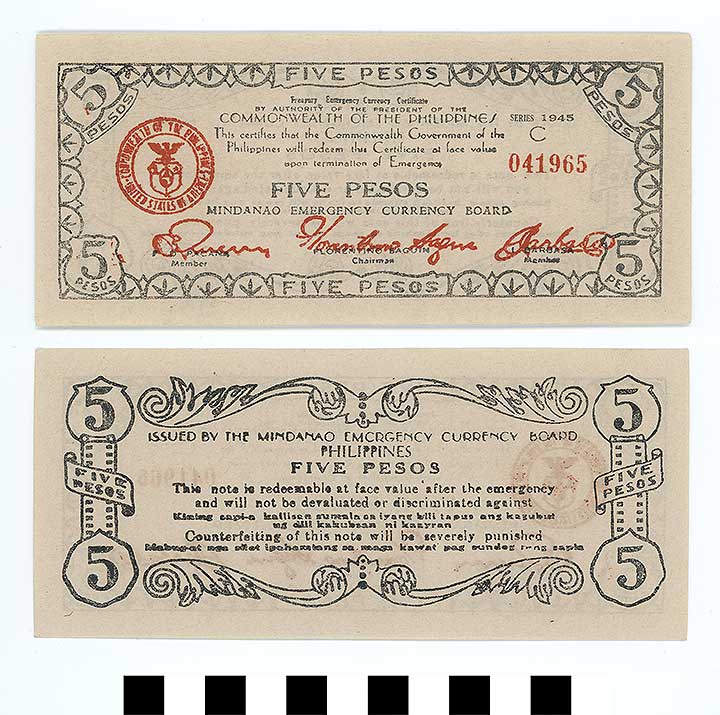 Thumbnail of Philippine Commonwealth Government Mindanao Emergency Circulating Bank Note: 20 Pesos (1992.23.1862)