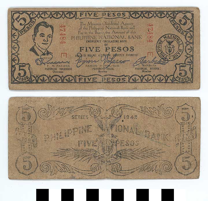 Thumbnail of Philippine Commonwealth Government Misamis Occidental Emergency Circulating Bank Note:  5 Pesos (1992.23.1868)