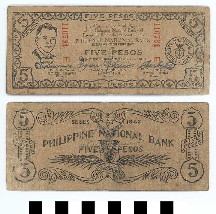 Thumbnail of Philippine Commonwealth Government Misamis Occidental Emergency Circulating Bank Note:  5 Pesos (1992.23.1870)