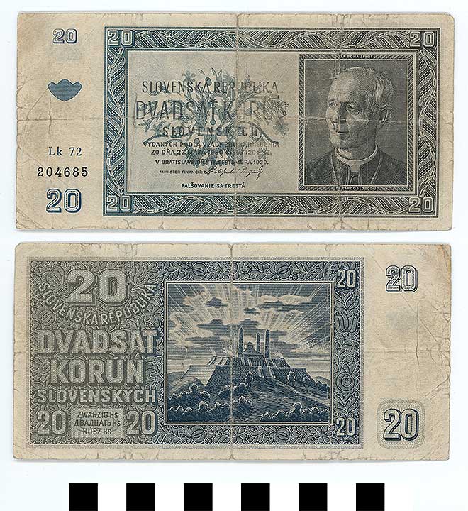 Thumbnail of Bank Note: Slovakia, 20 Korun (1992.23.1881)