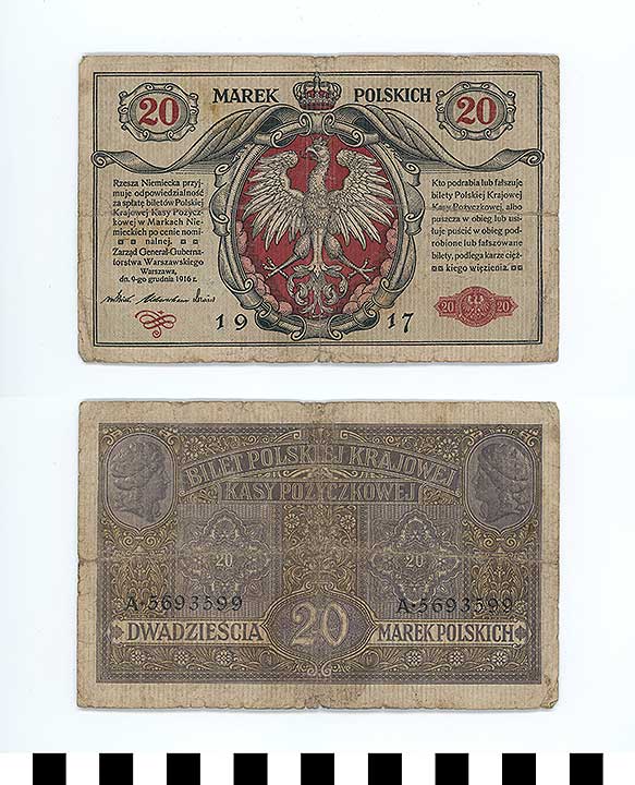 Thumbnail of Bank Note: Poland, 20 Marek (1992.23.1888)