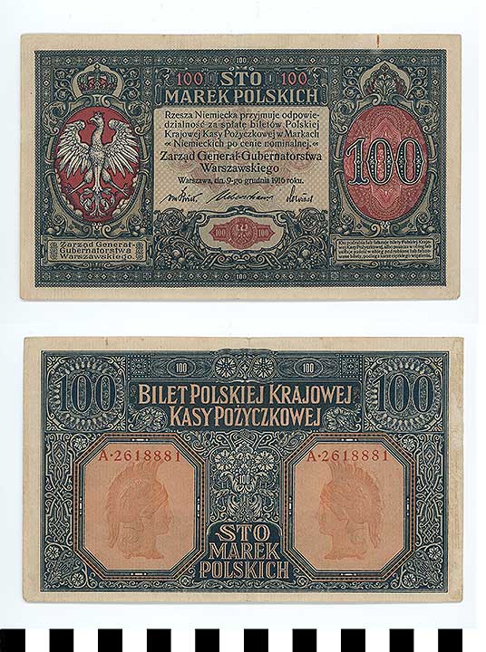 Thumbnail of Bank Note: Poland, 100 Marek (1992.23.1889)
