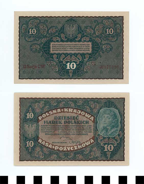 Thumbnail of Bank Note: Poland, 10 Marek (1992.23.1892)