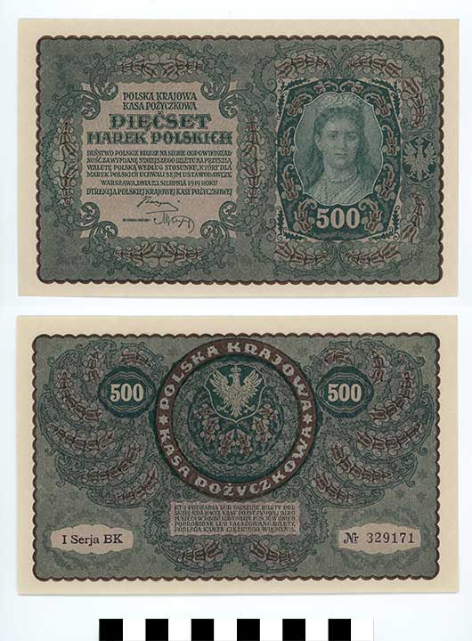Thumbnail of Bank Note: Poland, 500 Marek (1992.23.1894)