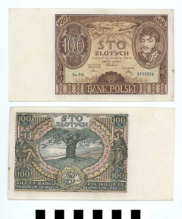 Thumbnail of Bank Note: Poland, 100 Zlotych (1992.23.1898)