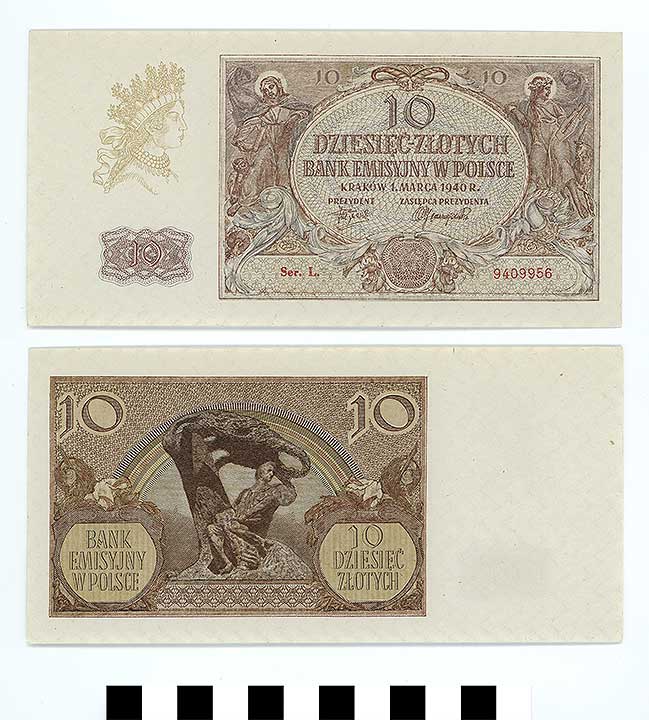 Thumbnail of Bank Note: Poland, 10 Zlotych (1992.23.1899)