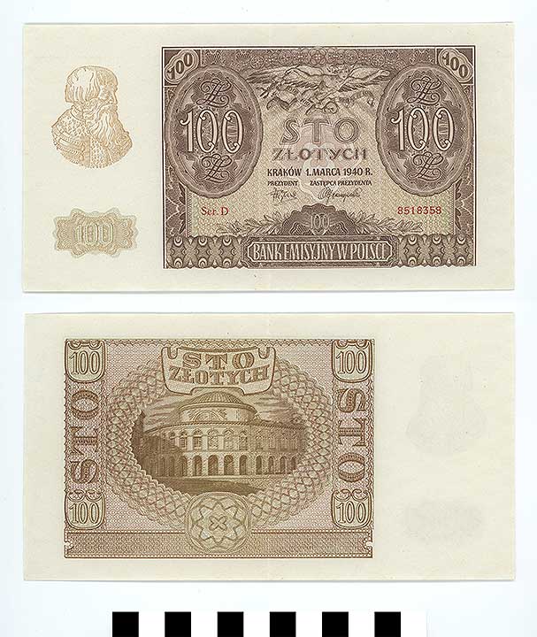 Thumbnail of Bank Note: Poland, 100 Zlotych (1992.23.1901)