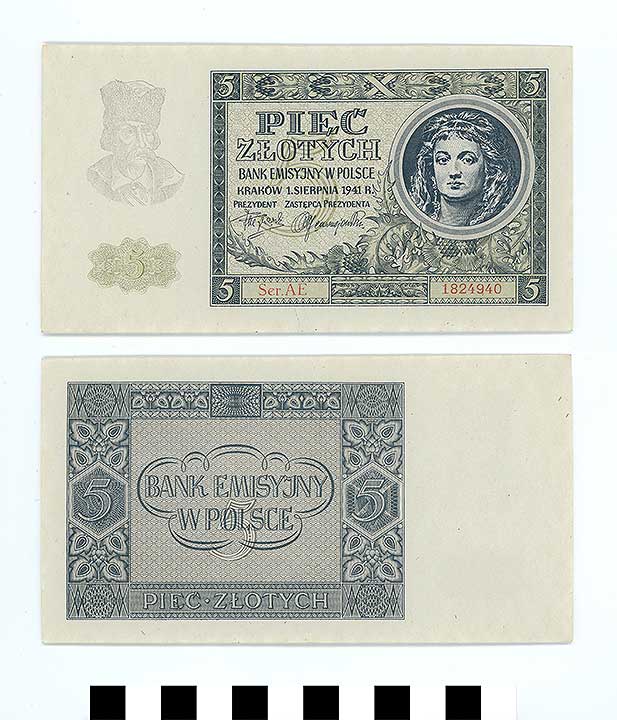 Thumbnail of Bank Note: Poland, 5 Zlotych (1992.23.1904)