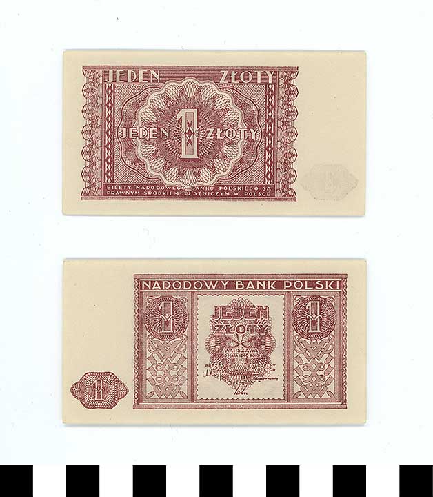 Thumbnail of Bank Note: Poland, 1 Zloty (1992.23.1908)
