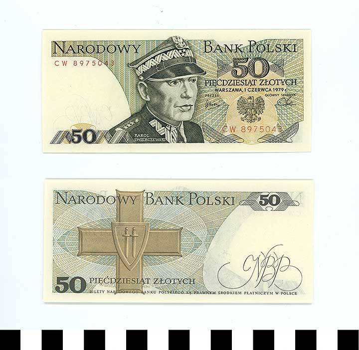 Thumbnail of Bank Note: Poland, 50 Zlotys (1992.23.1912)