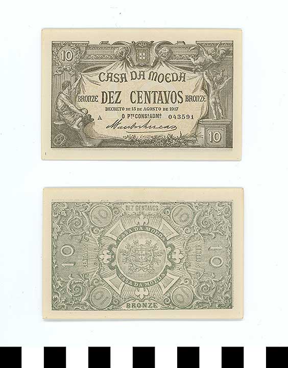 Thumbnail of Bank Note: Portuguese Republic, 10 Centavos (1992.23.1913)