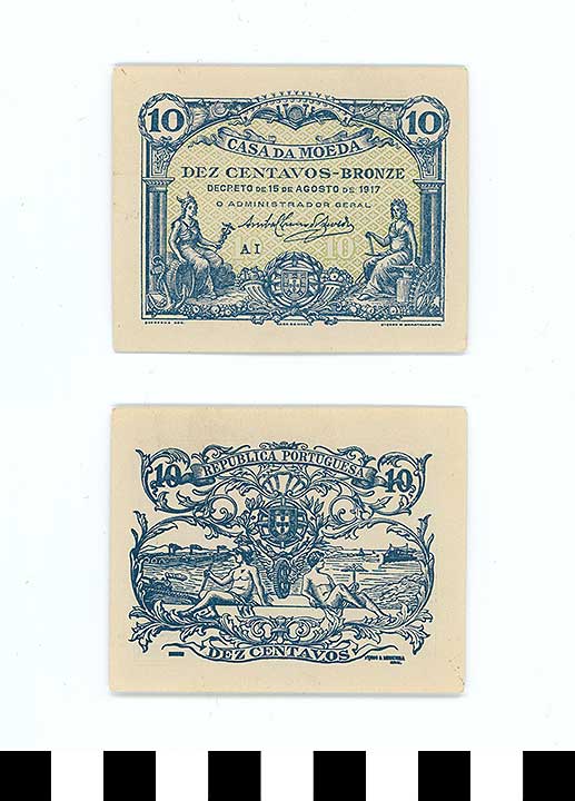 Thumbnail of Bank Note: Portuguese Republic, 10 Centavos (1992.23.1914)