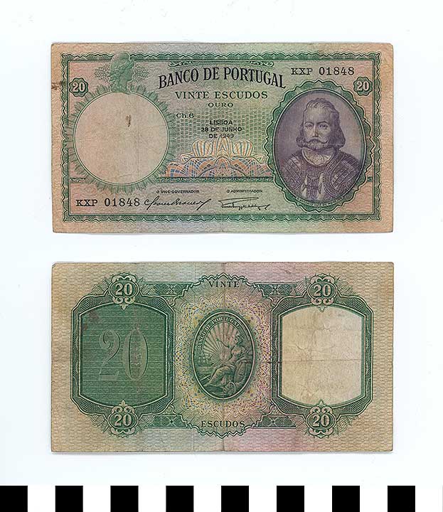 Thumbnail of Bank Note: Portuguese Republic, 20 Escudos (1992.23.1918)