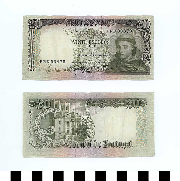 Thumbnail of Bank Note: Portuguese Republic, 20 Escudos (1992.23.1921)