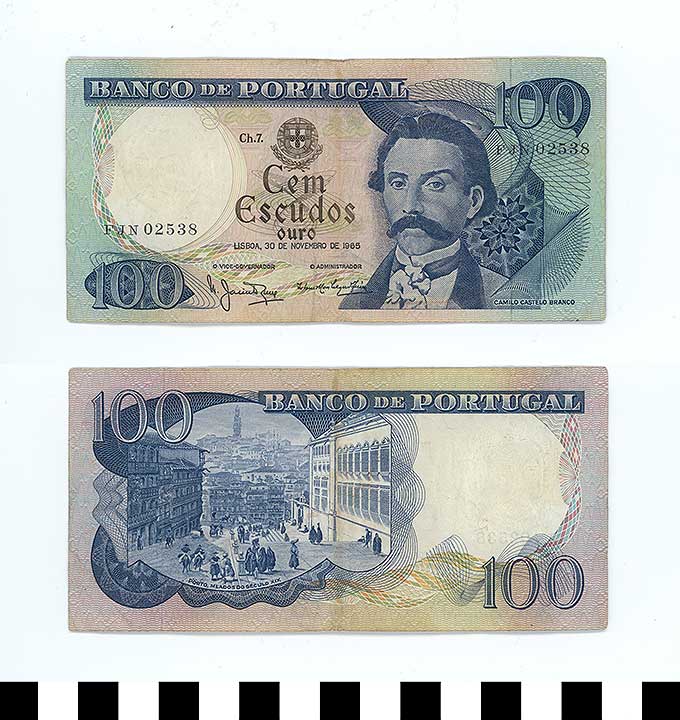 Thumbnail of Bank Note: Portuguese Republic, 100 Escudos (1992.23.1923)