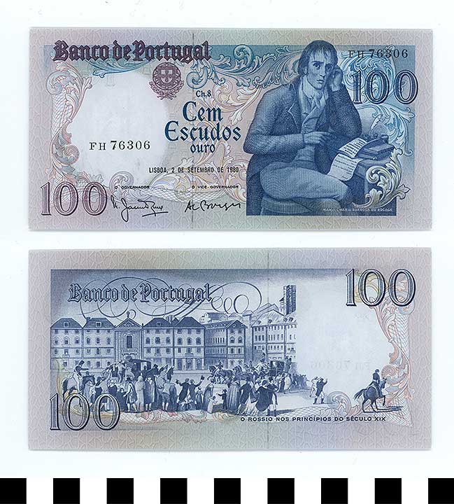 Thumbnail of Bank Note: Portuguese Republic, 100 Escudos (1992.23.1924)