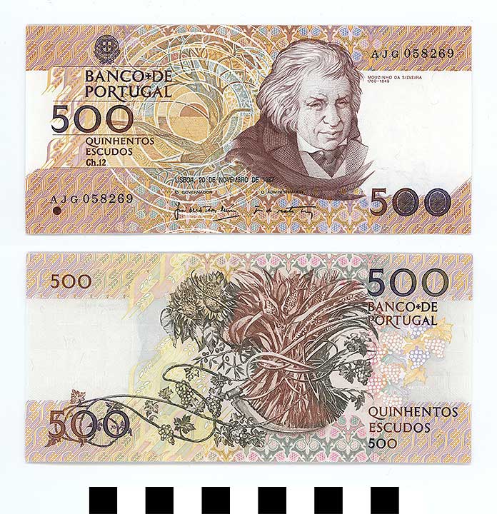 Thumbnail of Bank Note: Portuguese Republic, 500 Escudos (1992.23.1926)
