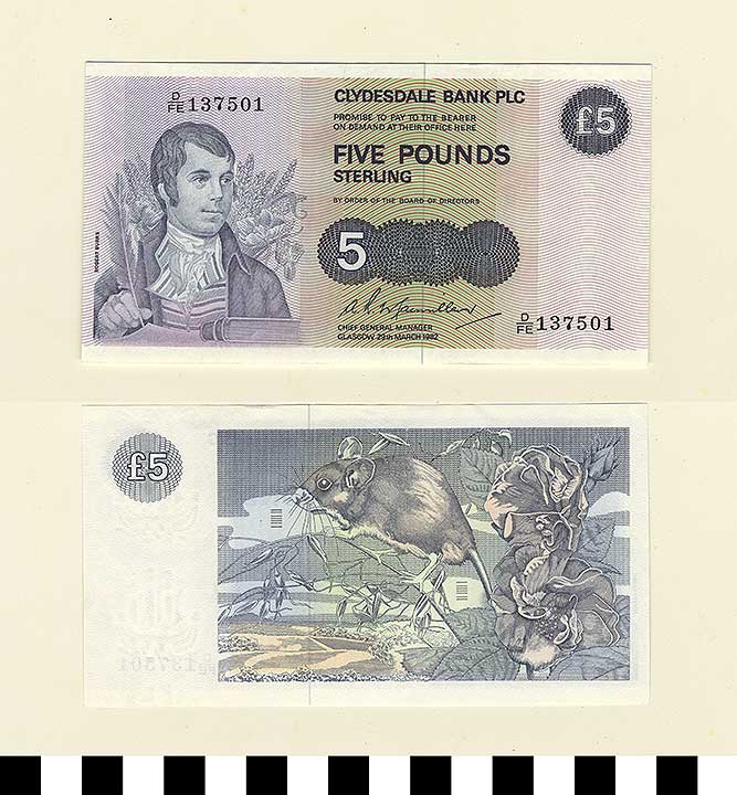 Thumbnail of Scotland Bank Note: 5 Pounds (1992.23.2070)