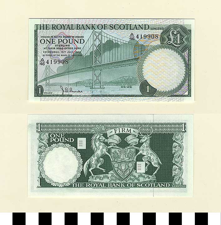 Thumbnail of Scotland Bank Note: 1 Pound  (1992.23.2073)