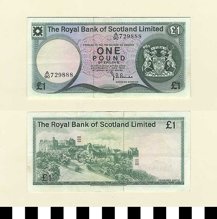 Thumbnail of Scotland Bank Note: 1 Pound (1992.23.2074)