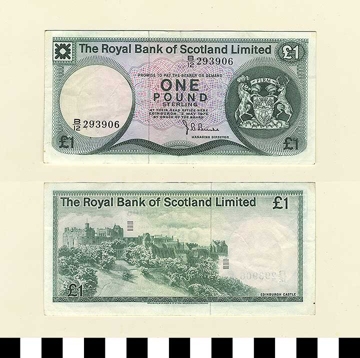 Thumbnail of Scotland Bank Note: 1 Pound  (1992.23.2075)