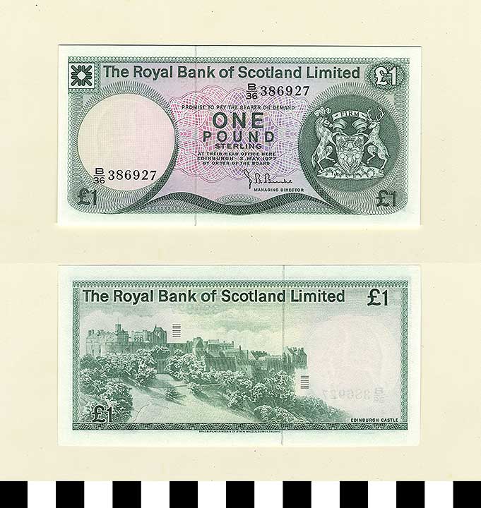 Thumbnail of Scotland Bank Note: 1 Pound  (1992.23.2077)