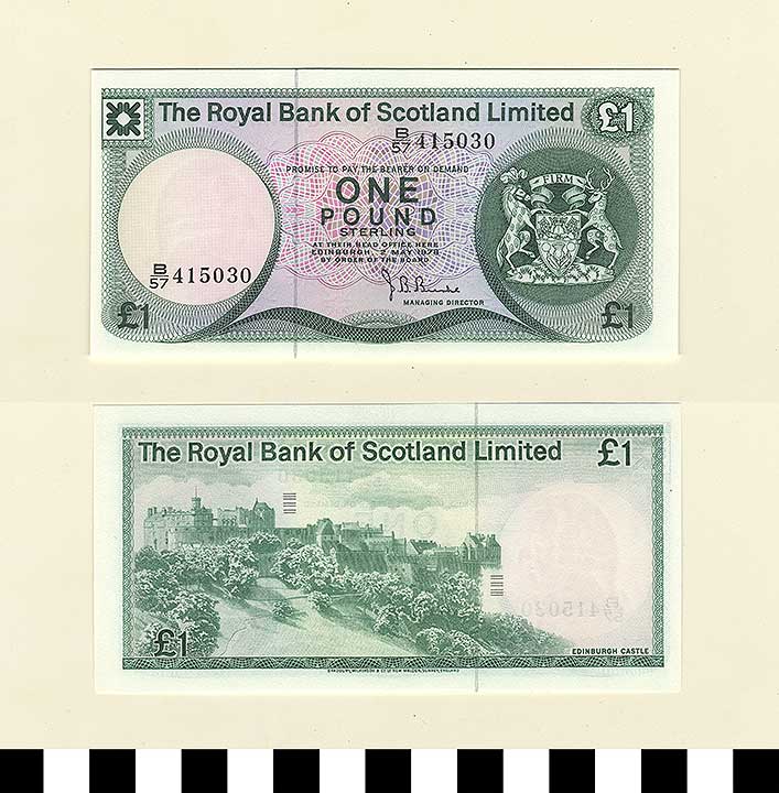 Thumbnail of Scotland Bank Note: 1 Pound  (1992.23.2078)