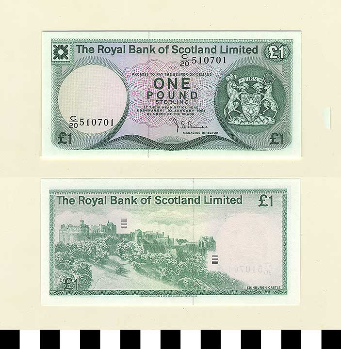 Thumbnail of Scotland Bank Note: 1 Pound (1992.23.2080)