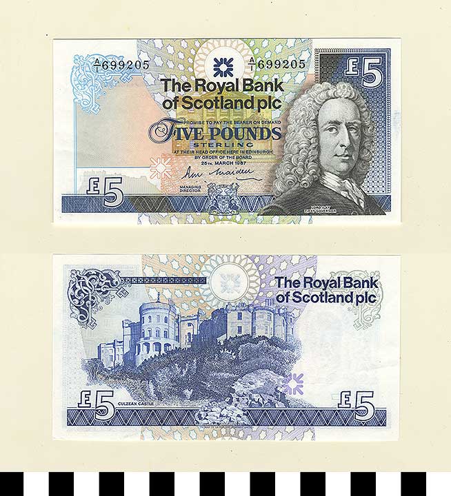 Thumbnail of Scotland Bank Note: 5 Pounds (1992.23.2082)