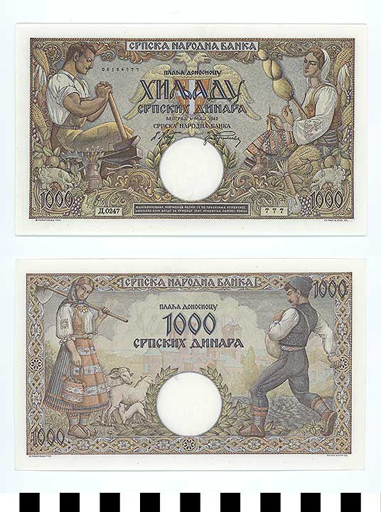 Thumbnail of Bank Note: Serbia, 1,000 Dinara (1992.23.2091)