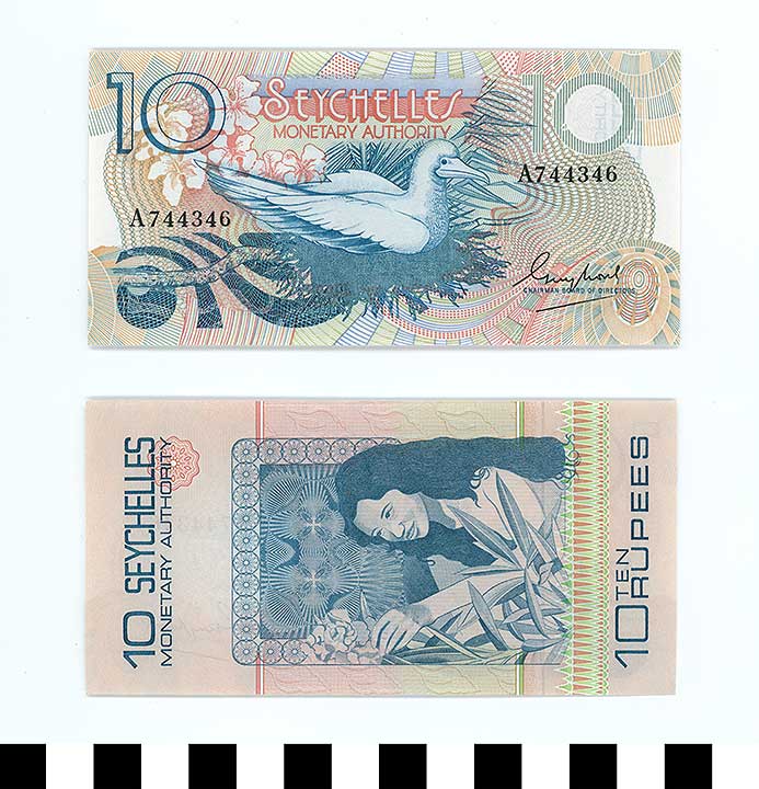 Thumbnail of Bank Note: Republic of Seychelles, 10 Rupees (1992.23.2093)