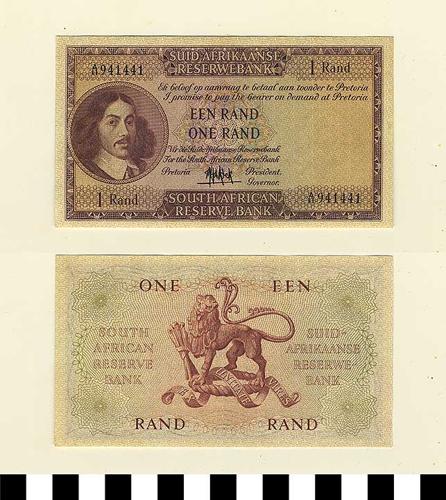 Thumbnail of Bank Note: South Africa, 1 Rand (1992.23.2112)