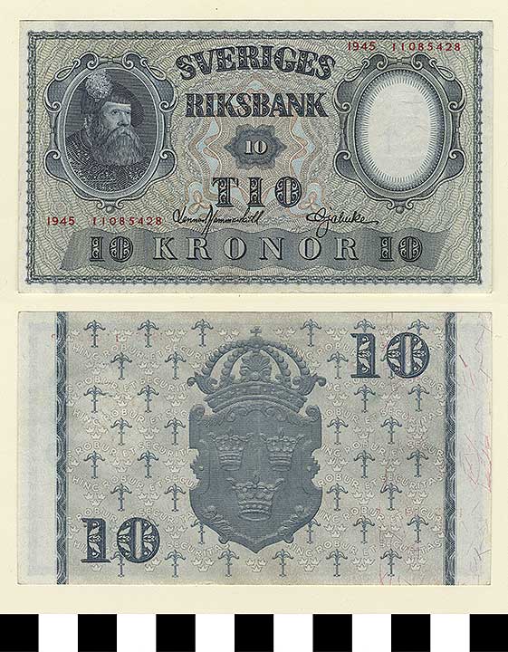 Thumbnail of Bank Note: Sweden, 10 Kronor (1992.23.2149)