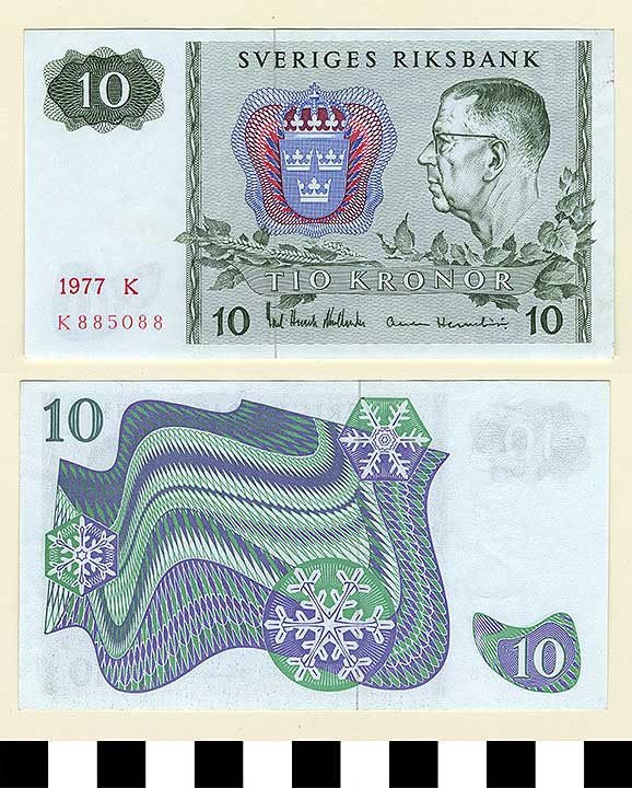 Thumbnail of Bank Note: Sweden, 10 Kronor (1992.23.2155)