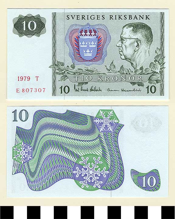 Thumbnail of Bank Note: Sweden, 10 Kronor (1992.23.2156)