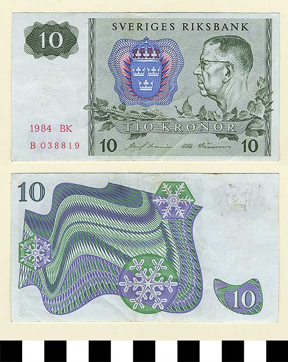 Thumbnail of Bank Note: Sweden, 10 Kronor (1992.23.2159)