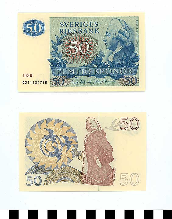 Thumbnail of Bank Note: Sweden, 50 Kronor (1992.23.2162)