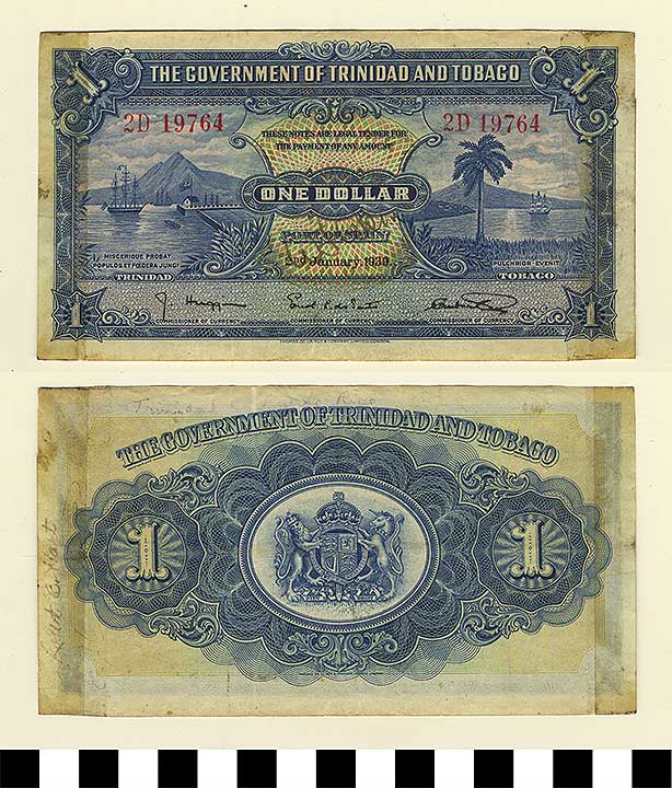 Thumbnail of Bank Note: Trinidad and Tobago, 1 Dollar (1992.23.2229)