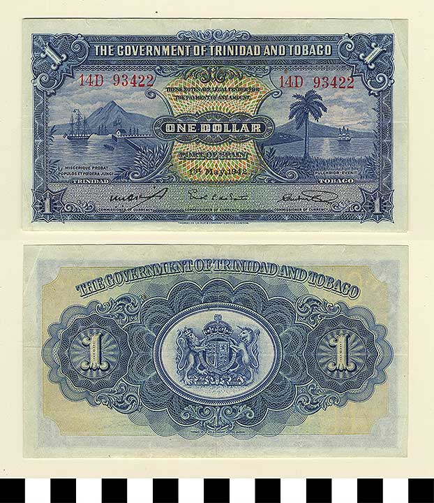 Thumbnail of Bank Note: Trinidad and Tobago, 1 Dollar (1992.23.2230)