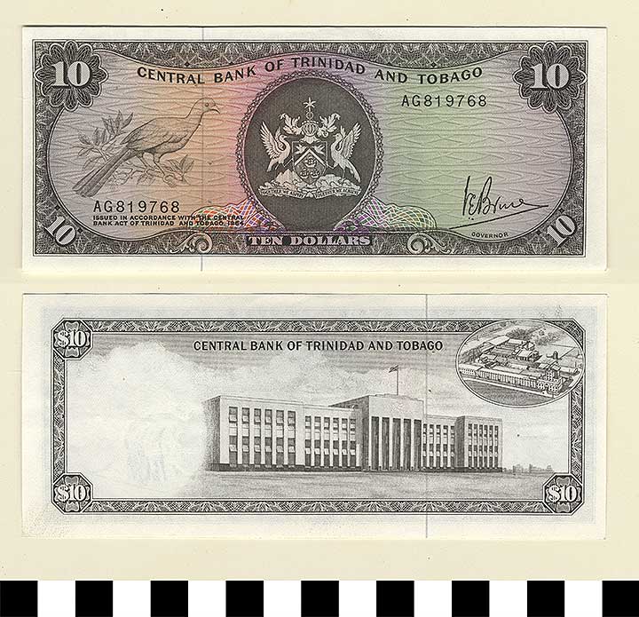 Thumbnail of Bank Note: Trinidad and Tobago, 10 Dollars (1992.23.2231)