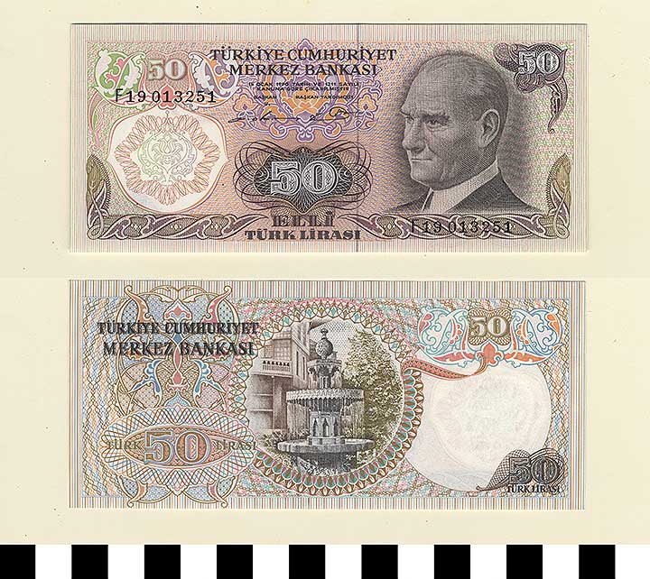 Thumbnail of Bank Note: Turkey, 50 Lirasi (1992.23.2241)