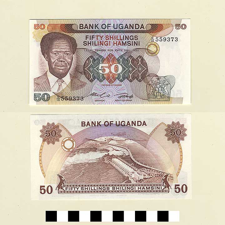 Thumbnail of Bank Note: Uganda, 50 Shillings (1992.23.2248)
